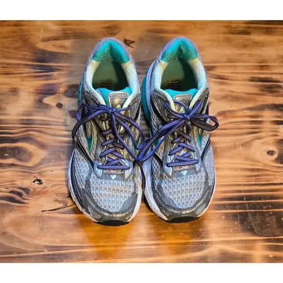 Brooks Ghost 7 'G7' Women's Running Shoes Gray/Green/Purple Size 8 Medium - Picture 2 of 12